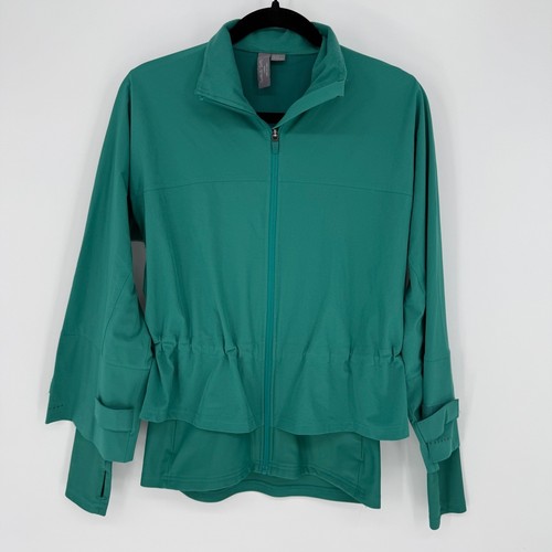 SWEATY BETTY FAST LANE RUNNING JACKET WAVE GREEN 0/2 ATHLETIC JACKET