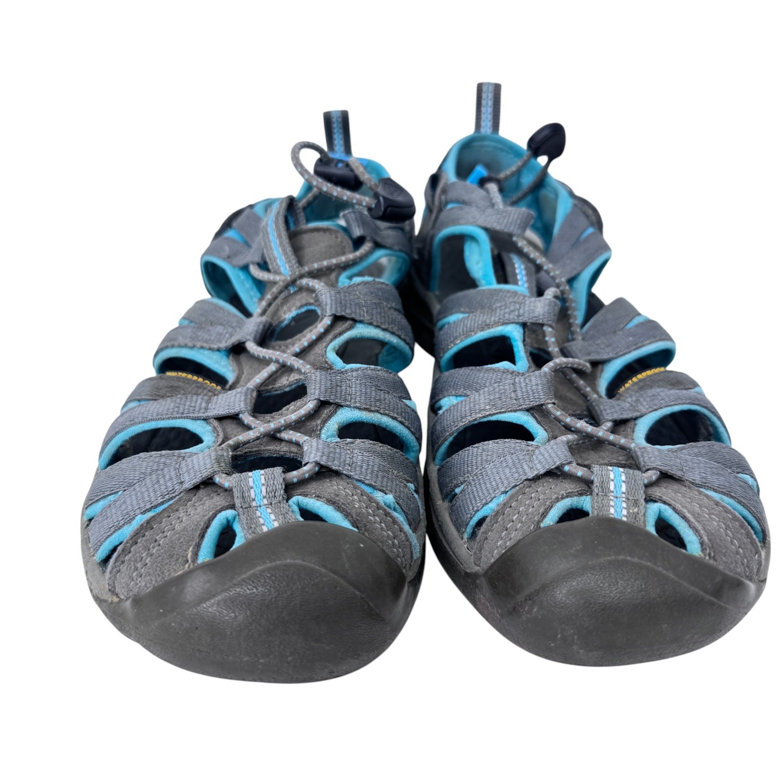 SAOLA Sandali da trekking Keen donna US 7 5 grigio blu elastico cinch suola gomma impermeabile