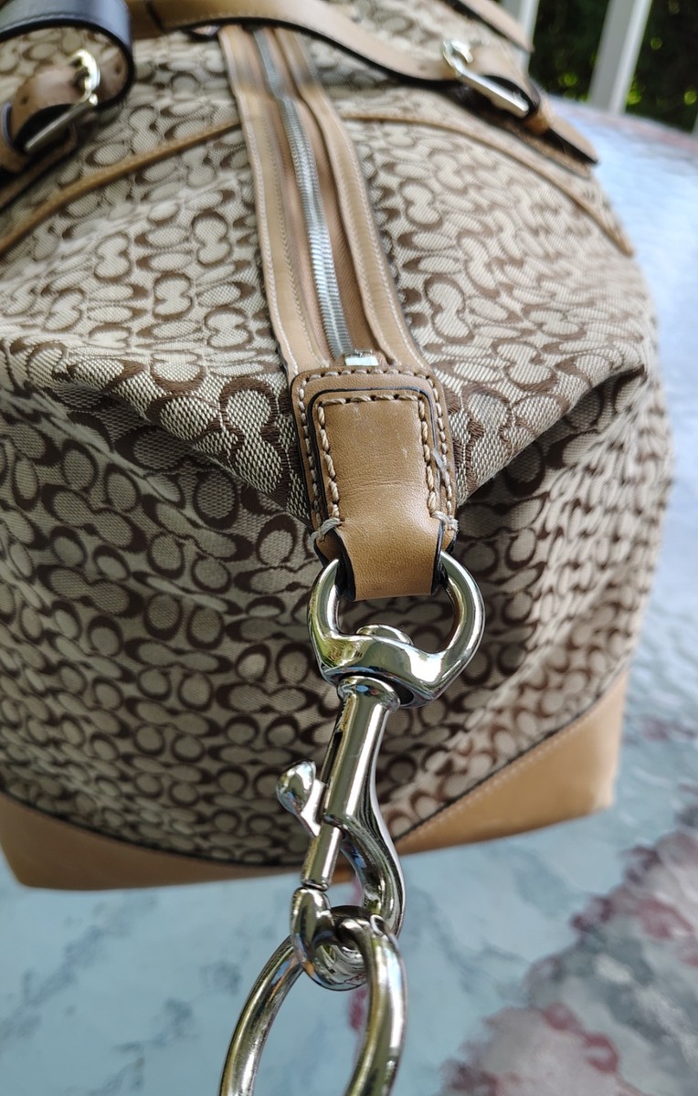 Coach F77154 Vintage XL Signature C Canvas w/Vachetta Leather Trim