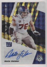 2020 Panini Mosaic Choice Black Gold Prizm 2/8 Nate Solder #AM12 Auto 1m1a