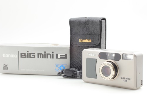 【TOP MINT in Box】Konica Big mini F silver Point & Shoot 35mm Film Camera JAPAN