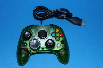 #ad #ad WIRED S TYPE CONTROLLER FOR ORIGINAL MICROSOFT XBOX HALO GREEN TRANSLUCENT NEW $17.77