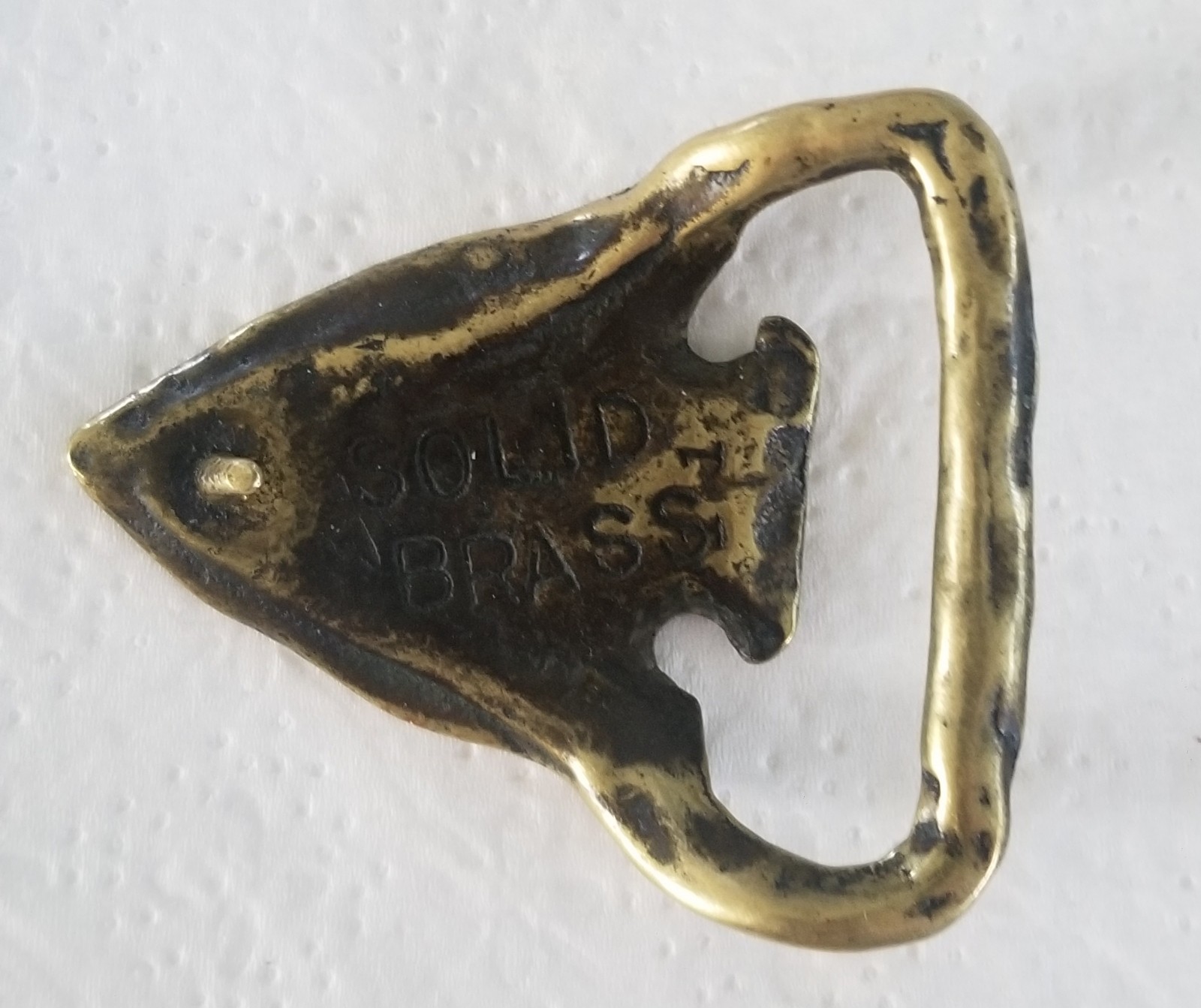 1970 TRINITY BUCKLE CO. Solid Brass Arrowhead Bel… - image 4