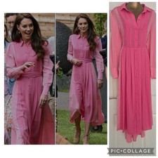 New ME + EM Colourblock silk dress UK 16 12 ASO Kate Middleton £450 Rare