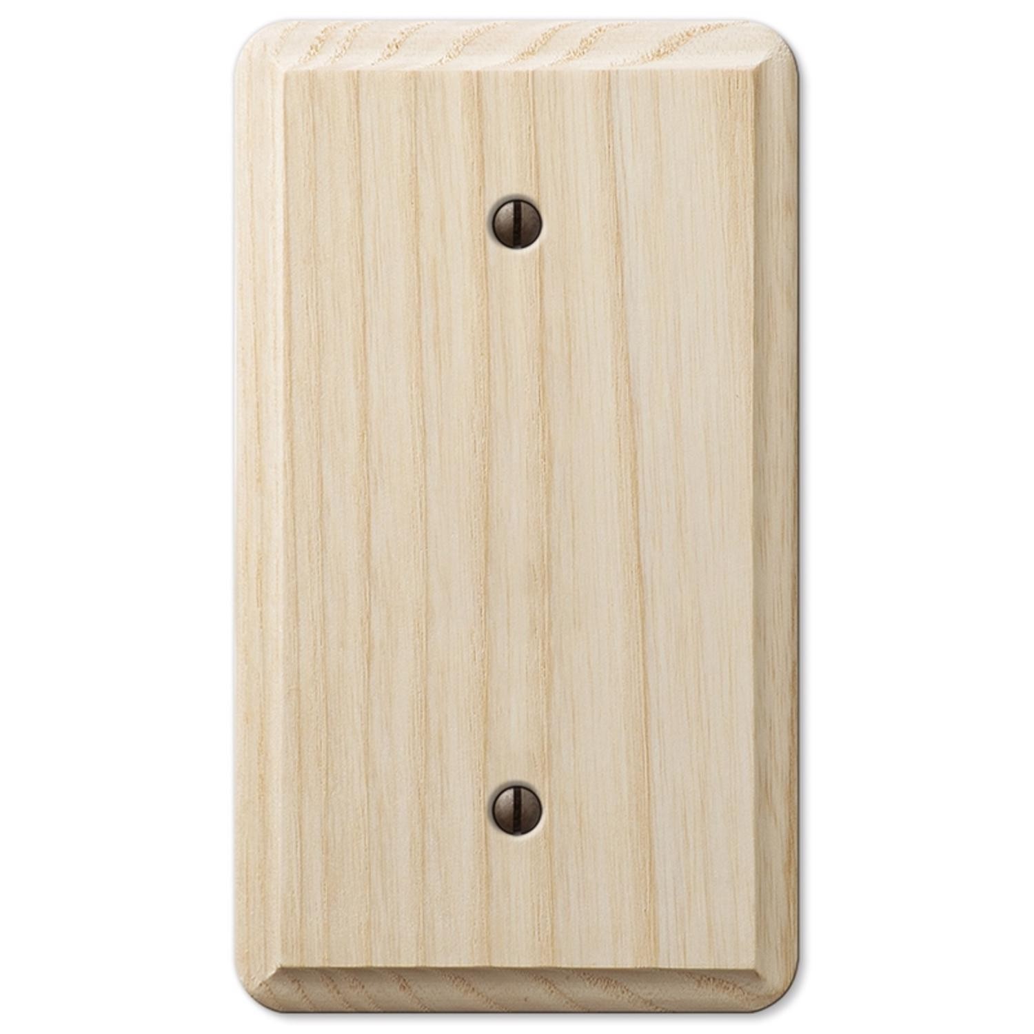 Amerelle Contemporary Unfinished Beige 1 gang Ash Wood Blank
