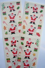 Mrs. Grossman's CHRISTMAS Sticker Lot 2 Strips "SANTA & Things" Accent Stickers