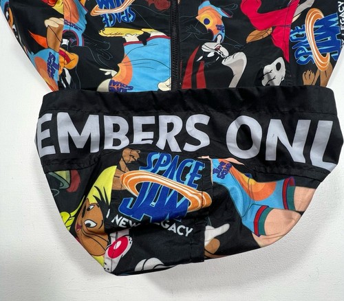 MEMBERS ONLY Space Jam A NEW LEGACY Looney Tunes Jacket Boys 6 Hooded Full Zip - Picture 6 of 8