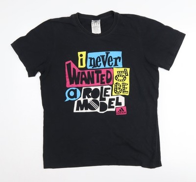 T-Shirt Unisex Erwachsene UK Größe S Adidas schwarz 100% Baumwolle