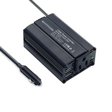 150W Power Inverter 12V DC to 110V AC Car Plug Adapter Outlet Converter black