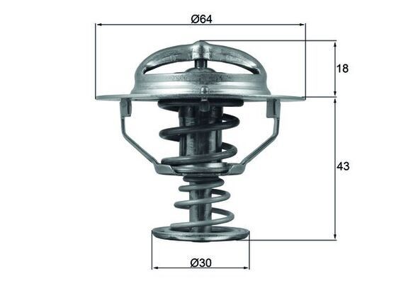 Mahle Thermostat, KüHlmittel TX 114 82D FüR Chrysler Dodge Honda Hyundai KIA-image