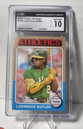 2024 Topps Heritage - Rookies Lawrence Butler #148 (RC), CGC 10 🔥, Athletics