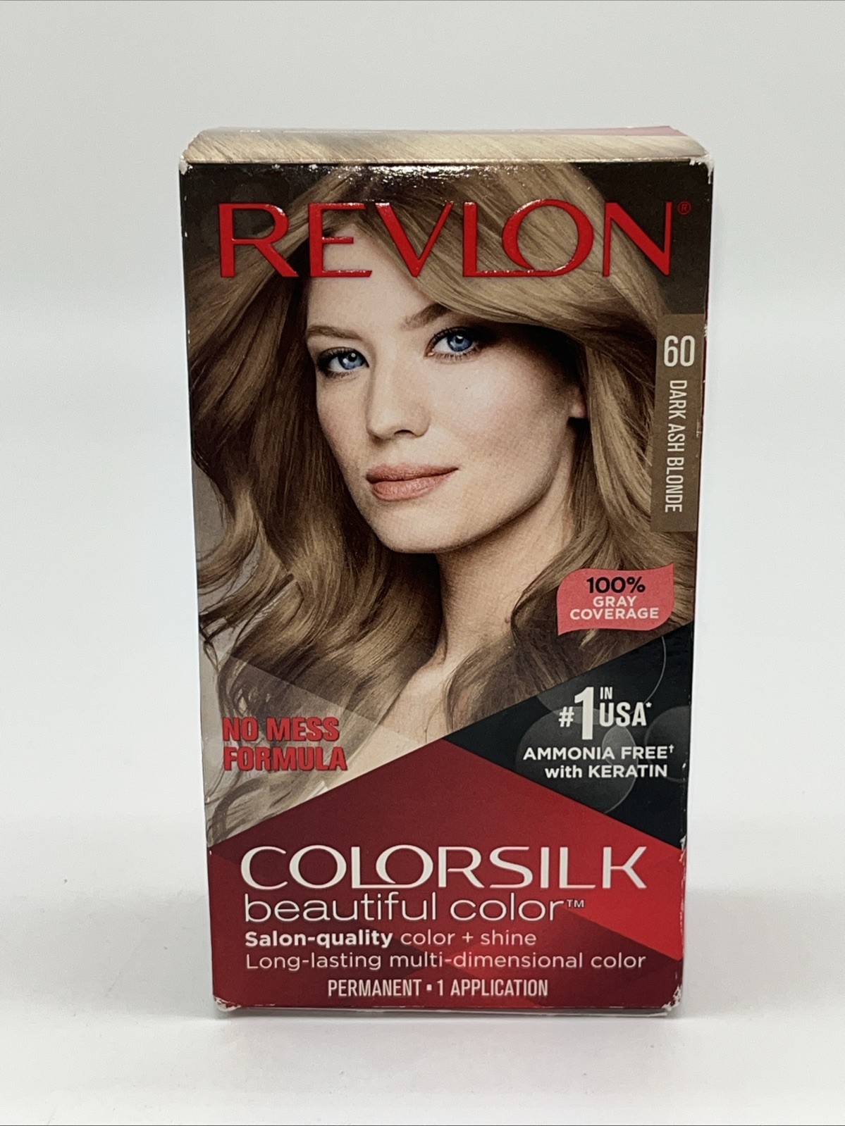 Silk Beautiful Permanent Hair Color #60 Dark Ash Blonde New 