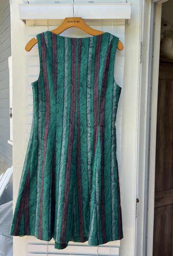 Eva Franco Multicolor Sleeveless Lined Made In USA Fit &flare Dress WM SZ 6 - Picture 5 of 7