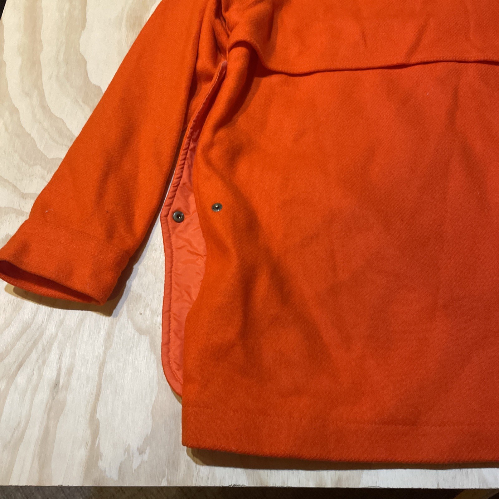 Vintage Pendleton Hunter Orange Wool Hunting Coat… - image 8