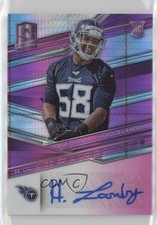 2018 Panini Spectra Rookie Neon Pink Prizm 34/50 Harold Landry #185 Auto g6p