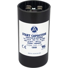 Appli Parts Motor Start Capacitor 161-193 Mfd microfarads uF 110-125 VAC Univ...