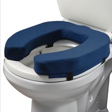 Lunderg Padded Toilet Seat Riser for Seniors - 2 inches. Universal Fit - Firm