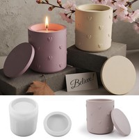 Silikonform Kerzenhalter GießFormen Diy Kerzen Formen Mit Deckel Set