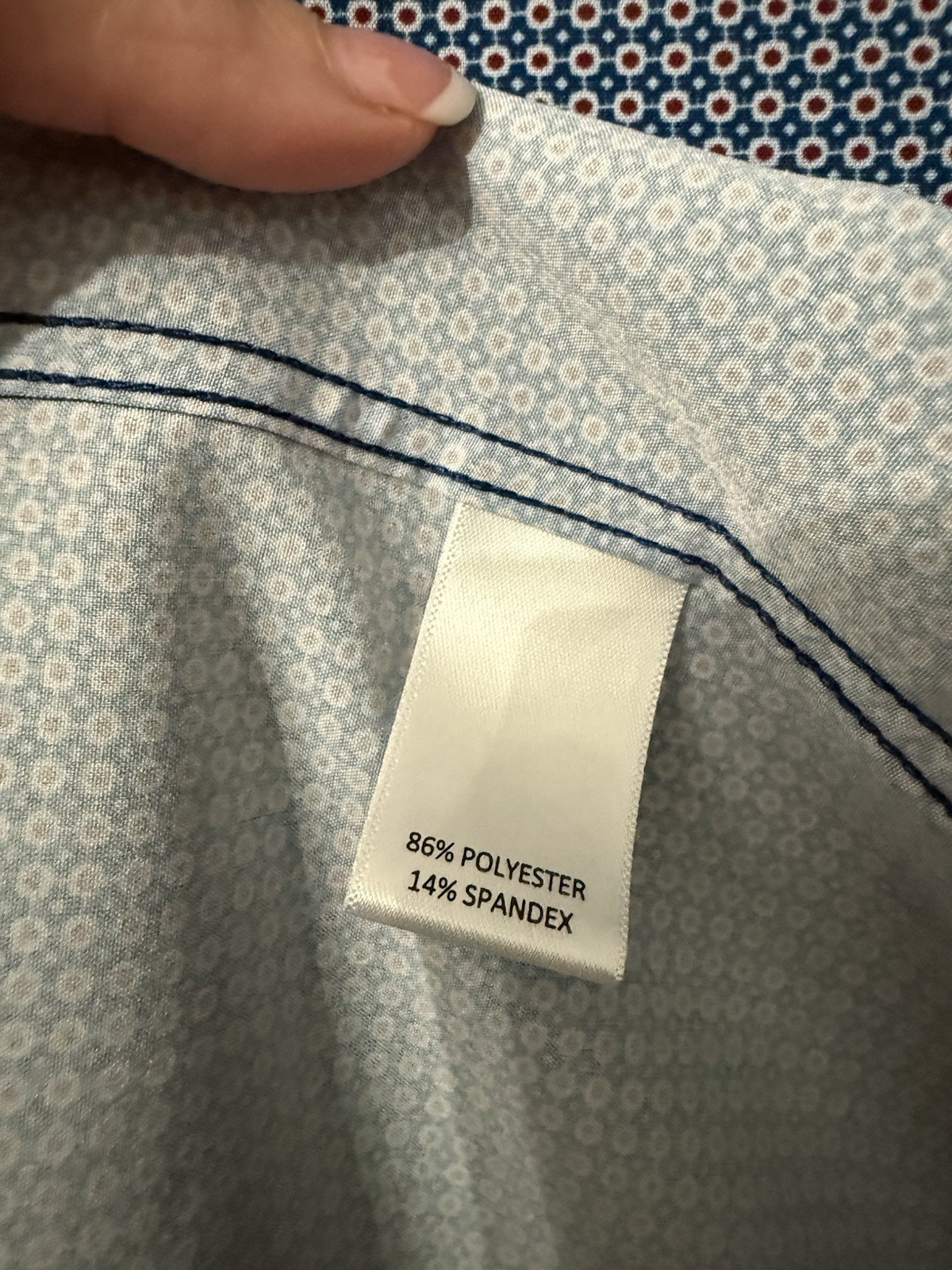 Murano Performance Long Sleeve Button Down Blue/W… - image 21