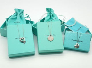 Auth Tiffany&Co.Loving Heart/Go Women/Heart/SV925 Necklace Set3 W/B/D SK120435