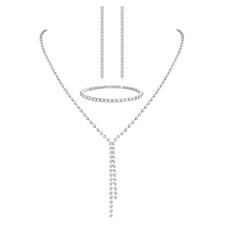 Jstyle Silver Plated Plated Jewelry Set Wedding Jewelry Sets for Brides Bride...