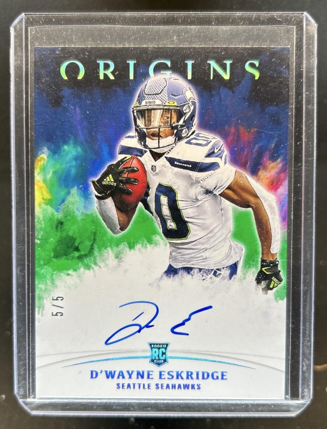 D'Wayne Eskridge Panini Origins Rookie Autographs #RADE Green