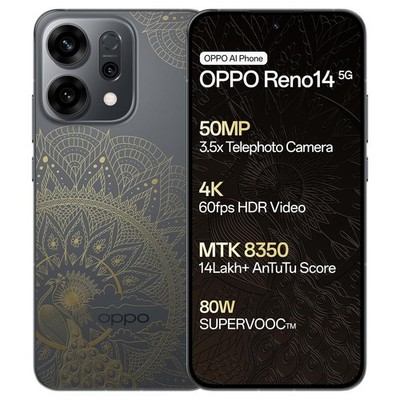 Oppo Reno14 5G (Gold, 8GB RAM, 256GB Storage) with No Cost EMI/Additional E