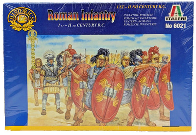 VINTAGE 2000 ITALERI 1:72 SCALE '' ROMAN INFANTRY '' PLASTIC MODEL KIT NO. 6021