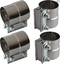 Exhaust Clamps Band Clamp 2.5" Lap Joint - Stainless Steel Lap Joint With 1 Bloc