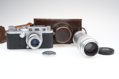 Leica III C IIIC Kamera Elmar 50mm f3.5 Culmninar 135mm  Leitz 98292