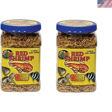 Delicious 2 Pack Large Sun-Dried Red Shrimp 10oz - Ideal for Fish  Turtles