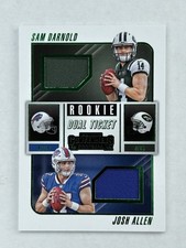 2018 JOSH ALLEN SAM DARNOLD RC PANINI CONTENDERS DUAL ROOKIE TICKET JERSEY PATCH