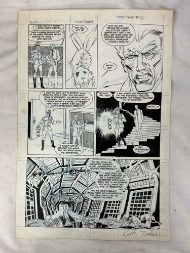 Champions Marvel Comics Original Comic Book Storyboard Art Signed Keith Tucker