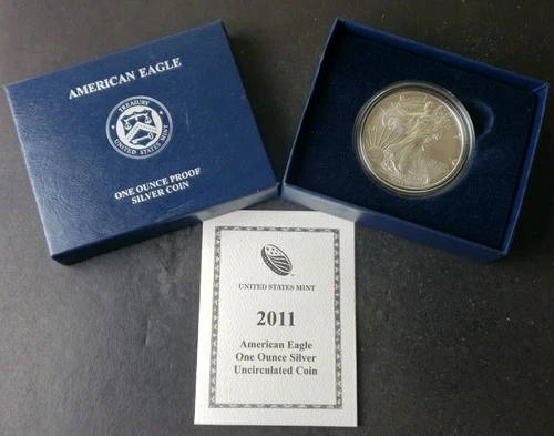 2011 W Burnished $1 American Silver Eagle Dollar