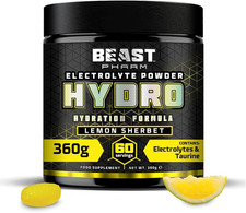 Beast Hydro Electrolytes Powder - 60 Servings Keto Hydration Drinks with Potassi
