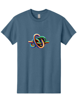 Rainbow-Knot Mens Graphic Tee, 100% Cotton, Casual Summer Wear