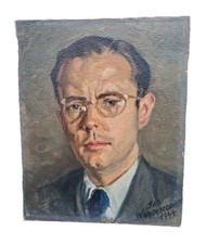 Poträt Herr WW2 Josef Wagenbrenner (*1880 - † 1953 ) Rastatt Neue Sachlichkeit