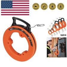 Klein 50-Foot Steel Fish Tape - High-Performance Wire Puller for Electricians