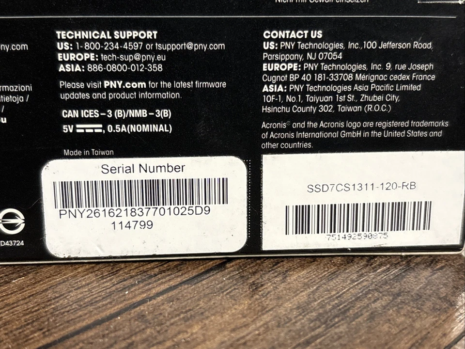 PNY CS1311 SSD 120GB 2.5" Sata III 6Gb/s Solid State Drive SSD7CS1311-120-RB - Image 3 of 4