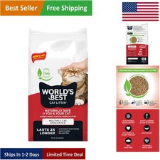 15 lb Natural Corn Cat Litter - Unscented, Flushable Ideal for Multi-Cat Homes