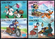 Lesotho 1986 Mi. 589-592 Neuf ** 100% Disney, Ameripex'86, Chicago