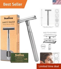 Double Edge Safety Razor for Men  Women - Silver