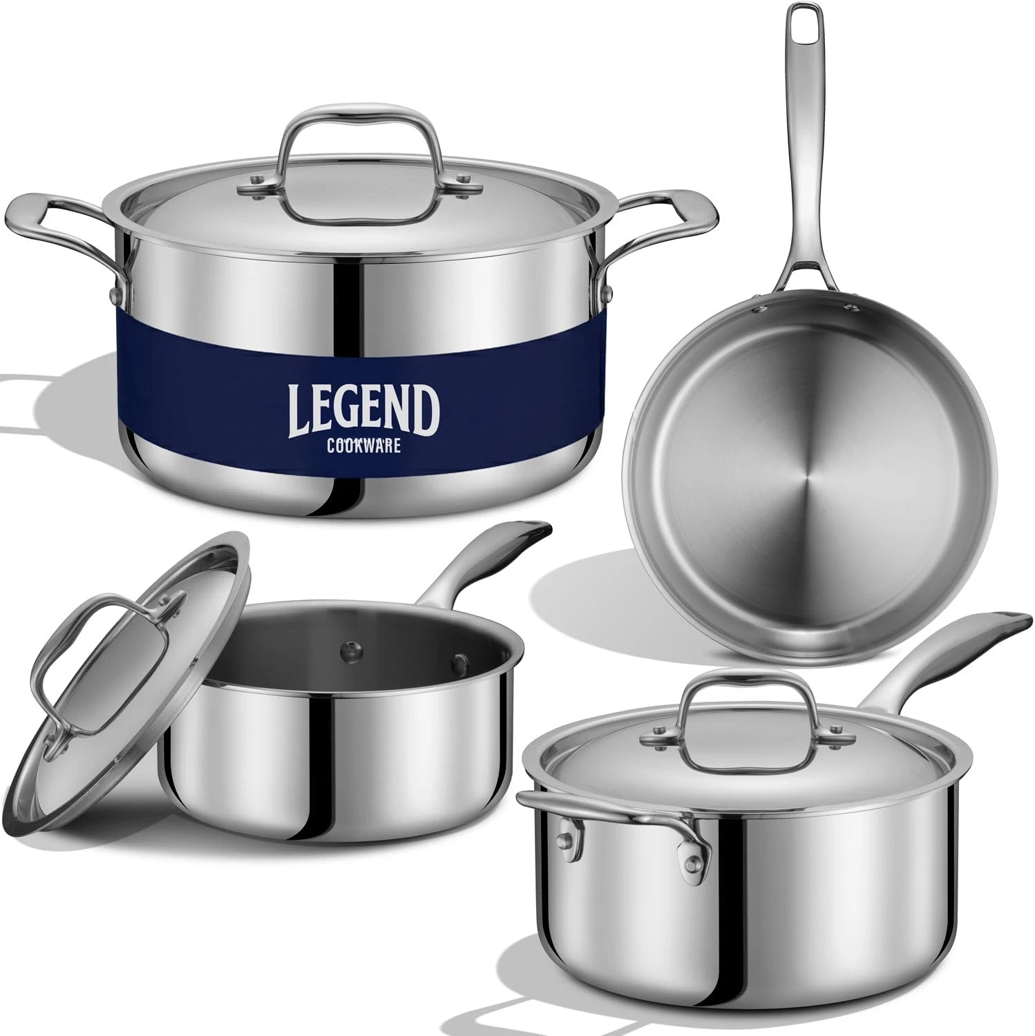 5 Ply Stainless Steel Cookware Set Legend 7 Piece