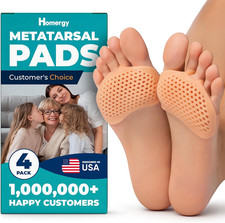 Metatarsal Foot Pads - Soft Gel Ball of Foot Cushions for Pain Relief, Ultra-Thi