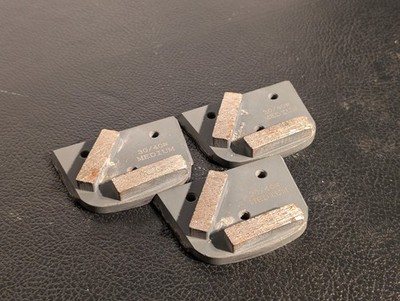 Edco Magna Trap Lavina Diamond Grinding Inserts 30/40 Grit Medium Bond Set of 3