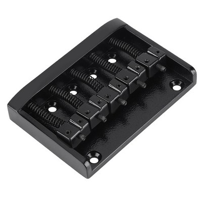 Metall Qualität 5 String E-Bass-Brücke Tailpiece Ersatz-Zubehör (Schwarz) SAL