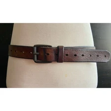 DENIZEN Distressed Brown Perforated Leather Belt Mens sz L