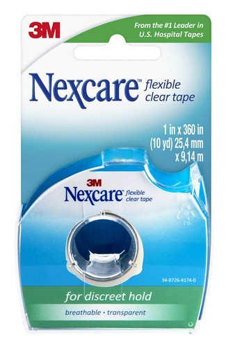 Nexcare Flexibles Clear Tape, wasserdichtes transparentes medizinisches Klebeband, sichert Dressi - Bild 2 von 9
