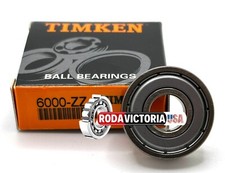 TIMKEN 6000 ZZ DEEP GROOVE BALL BEARING, METAL SHIELDED 10x26x8mm