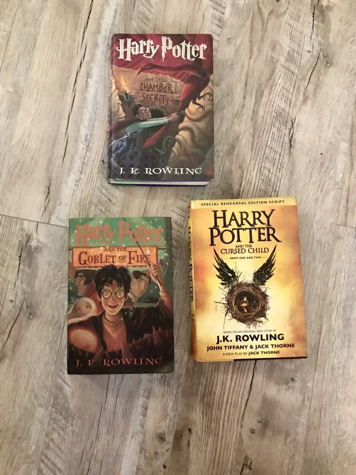 Harry Potter Teil 3 Buch JK Rowling Harry Potter 3 Book Lot Chamber, Goblet, Cursed Child | eBay